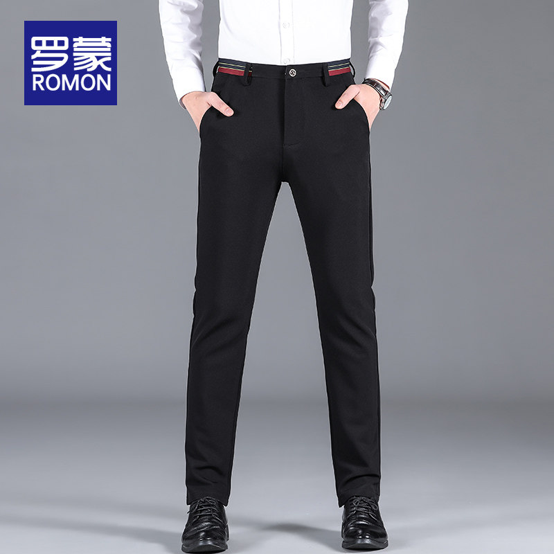 罗蒙裤子男休闲裤男士2026年新款春秋季百搭商务西裤直筒修身长裤,男装,休闲裤,淘宝优惠券,粉丝福利购,淘宝优惠卷