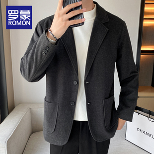 罗蒙休闲小西装男士潮流ins痞帅宽松西服韩高级感显瘦男神范春秋