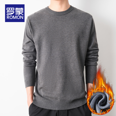 罗蒙圆领毛衣防风保暖