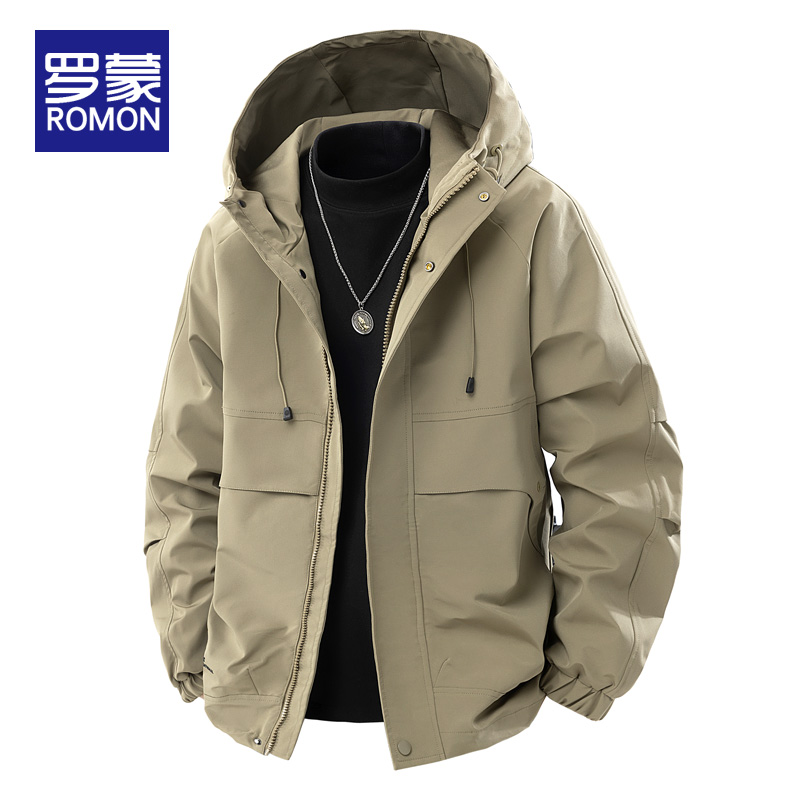 罗蒙连帽秋季宽松夹克