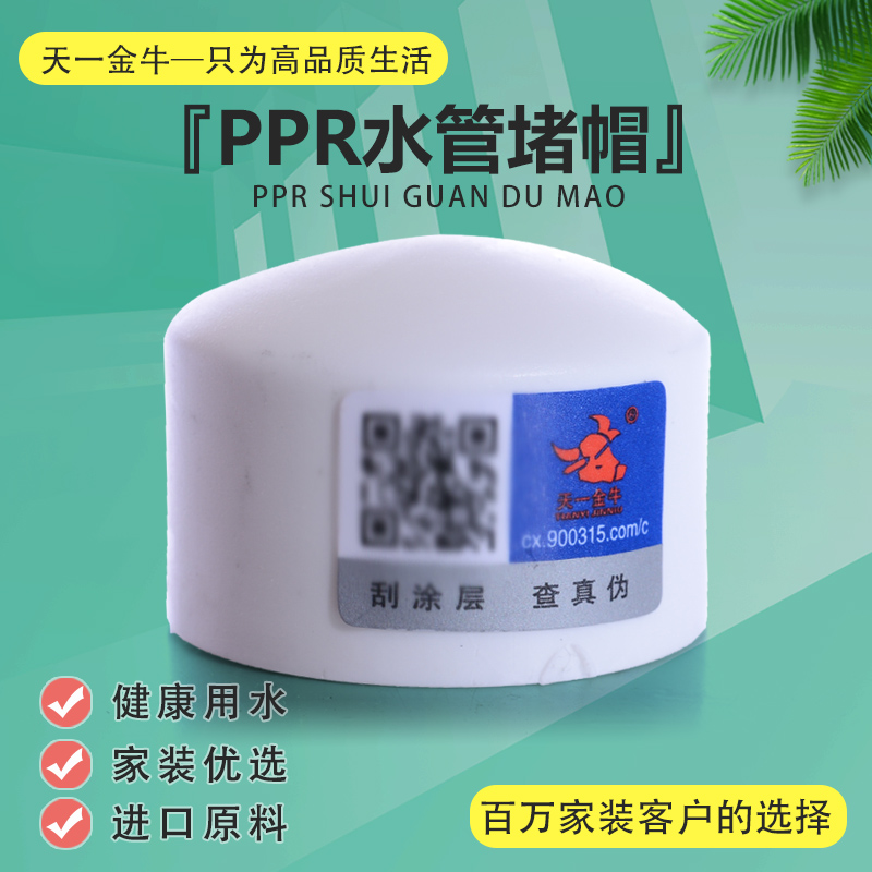 天一 金牛ppr水管堵冒 20 25 4分 6分 32 PPR水管配件堵头 堵盖 基础建材 PPR管 原图主图