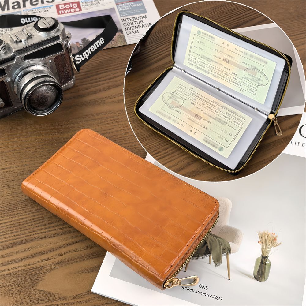 存单收纳本存单夹定期存款单存折存单支票银行多功能存折卡包钱包