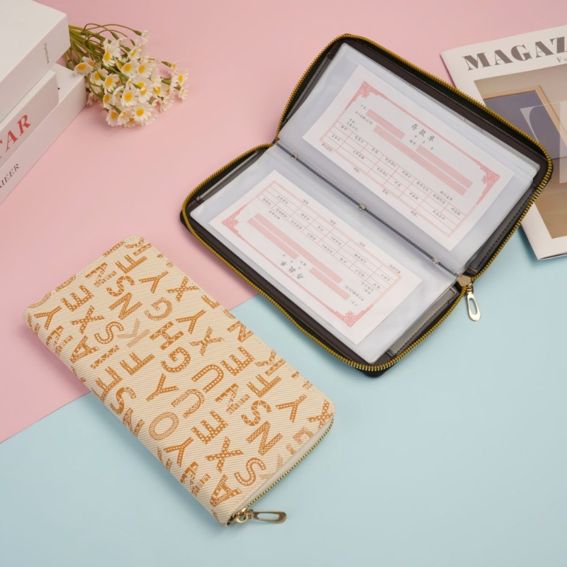 收纳本定期存款单存折存单支票多功能存折卡包大容量票据收纳包