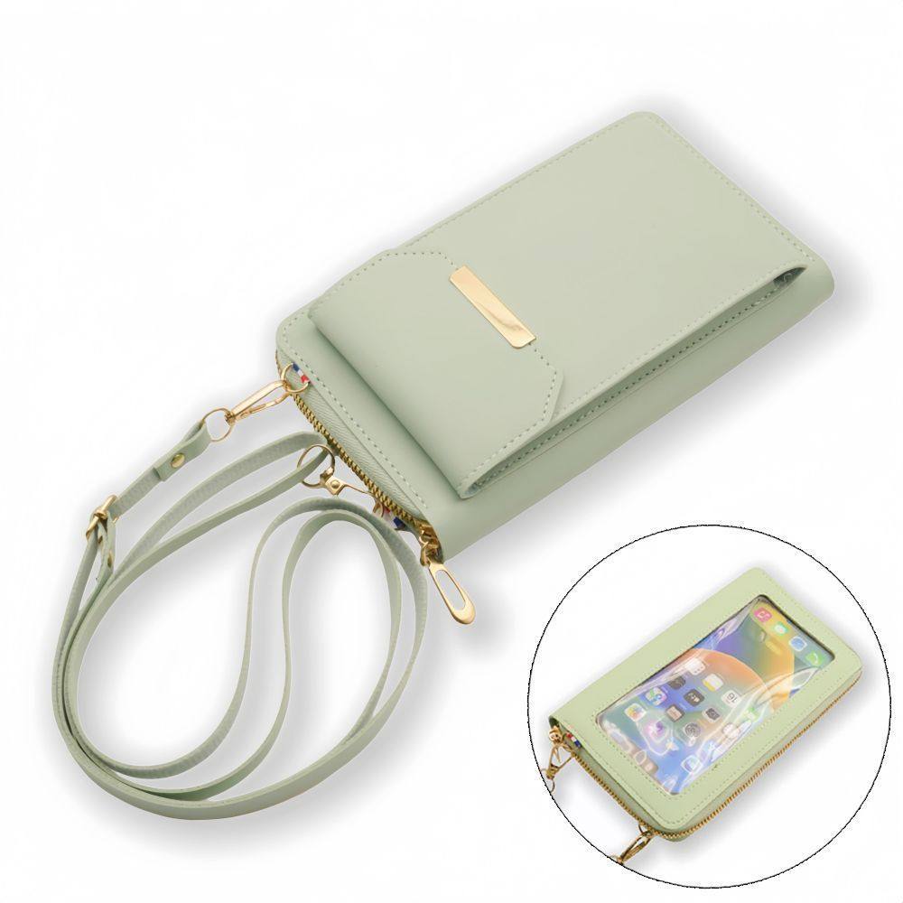 新款女士时尚触屏单肩挎包学生小包包女多功能大容量韩版竖款手机