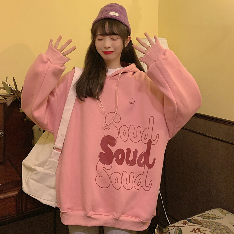 Real shot 250g bodyguard women's loose Korean version ins lazy style BF Plush thickened coat