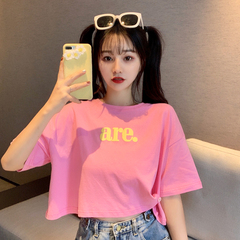 實拍實價短袖t恤女短款