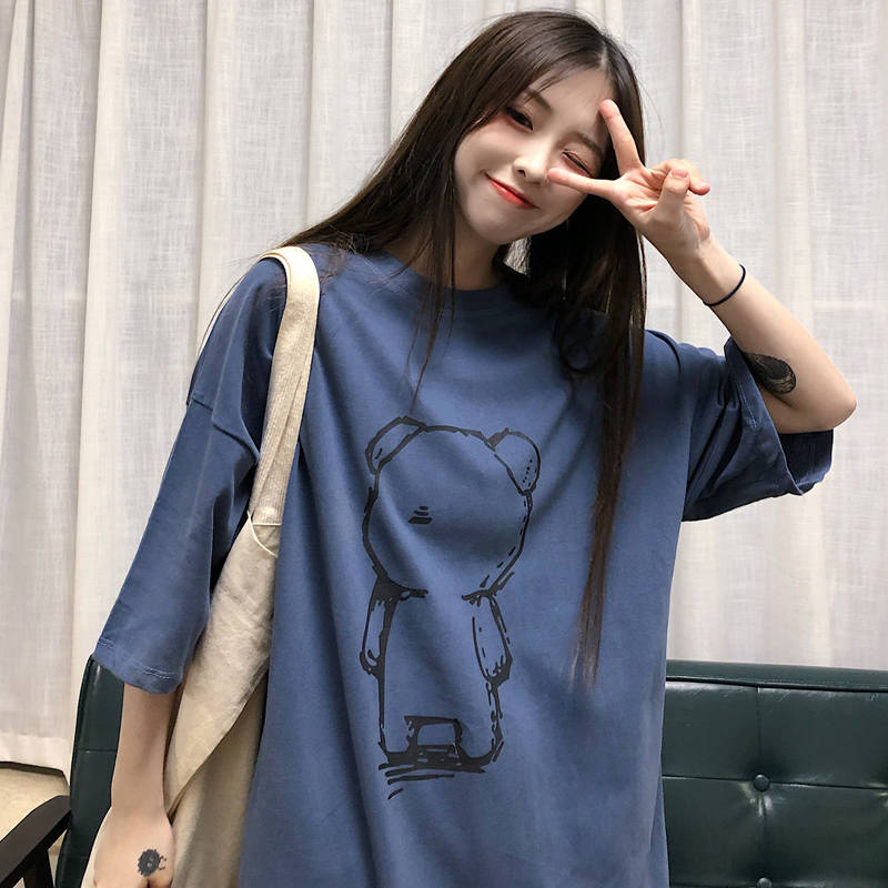 2021 spring cartoon short sleeve T-shirt girl