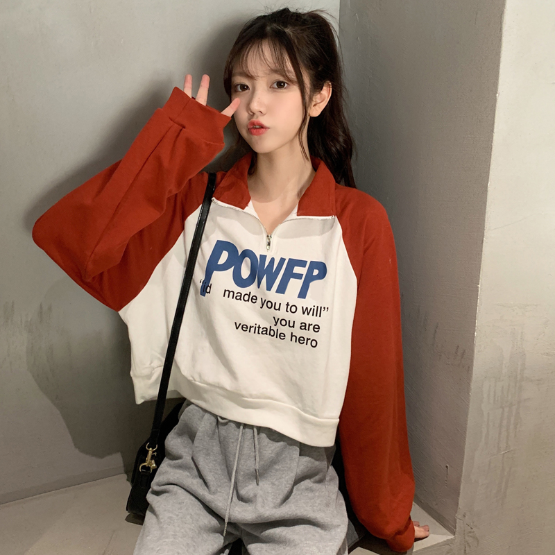 Real shot thin short sweater women's loose Korean lazy style top