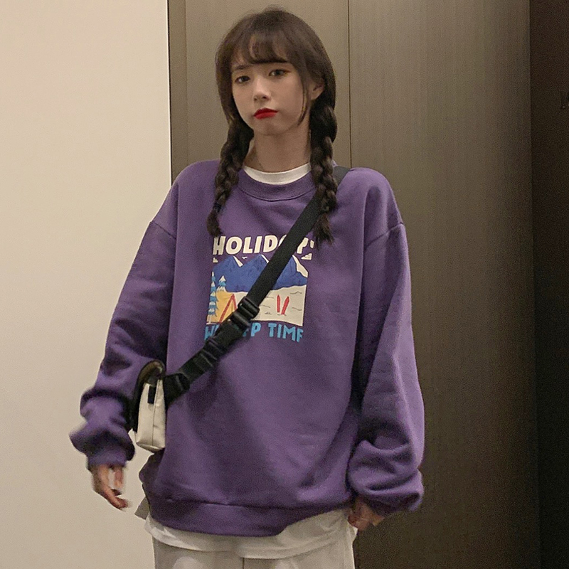 Women's loose Korean Slouchy style BF Plush thickened small coat