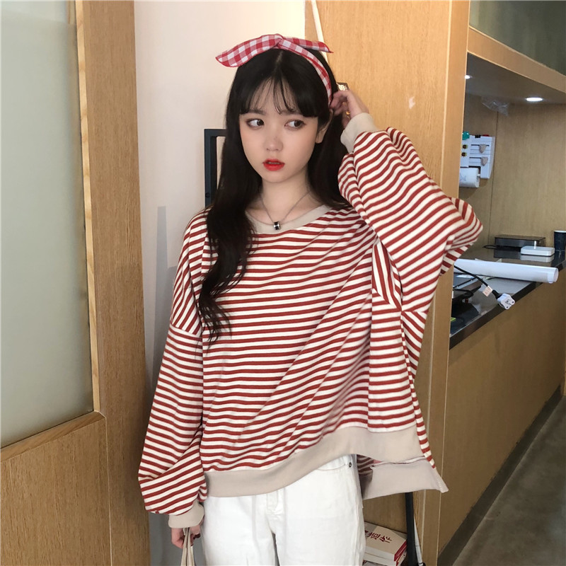 Real shot in 2021 - spring cotton Pullover Sweater women's Korean version ins loose thin BF lazy style coat