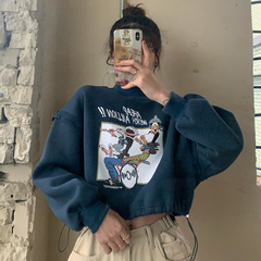 Real shot of 13% cotton plush 270g plush short design sense of sanitary clothes