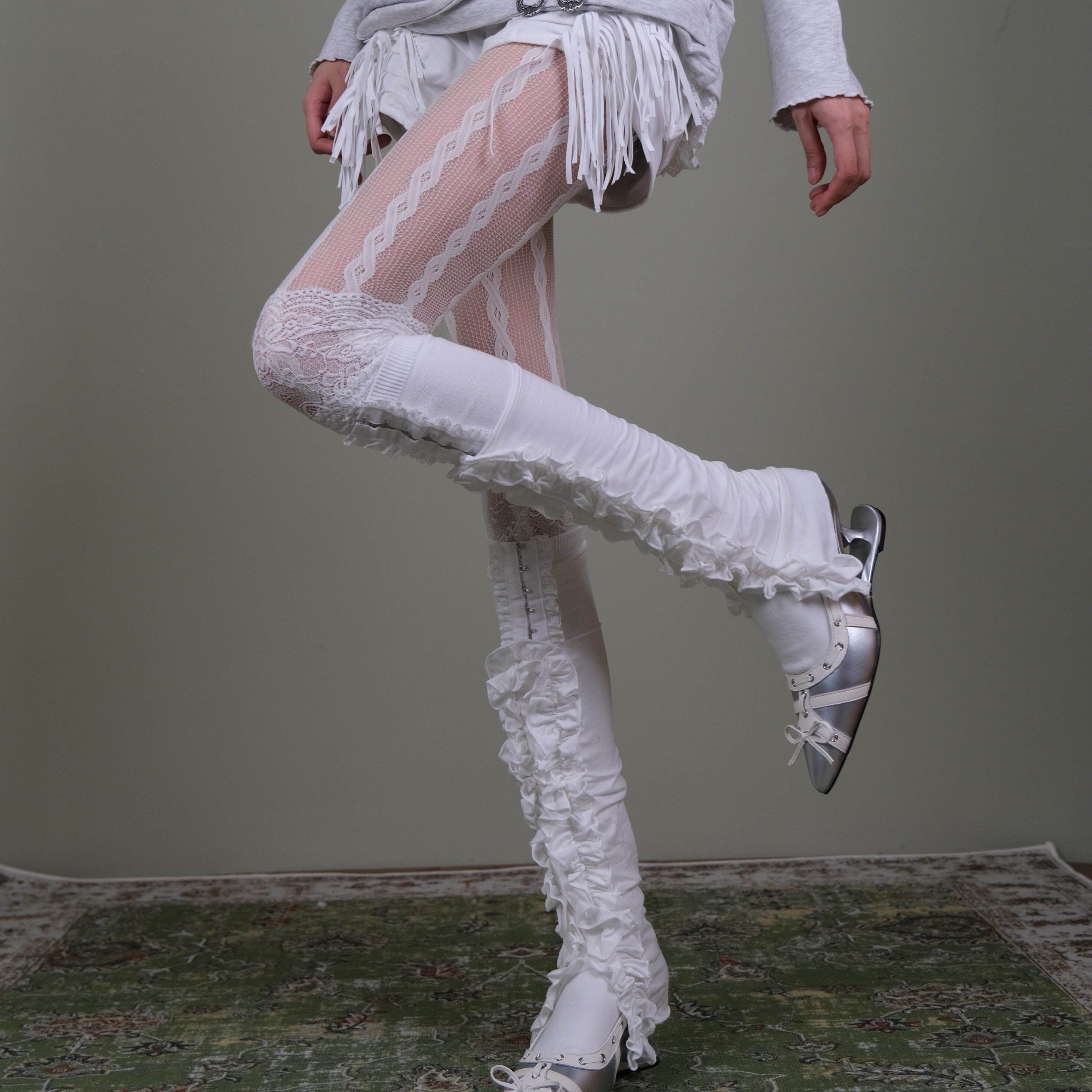 西岭【秋冬木质调白色叠穿日杂感蕾丝边过膝搭配蕾丝袜套f,服饰配件/皮带/帽子/围巾,多件套,淘宝优惠券,粉丝福利购,淘宝优惠卷