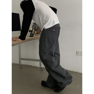 男女潮牌休闲伞兵裤 INKNOTS美式 裤 工装 潮 复古水洗直筒vintage法式