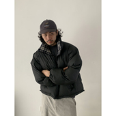 加厚双面穿格子棉服男女短款 INKNOTS美式 复古冬季 cleanfit外套ins