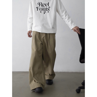 裤 男女高级感baggy百搭直筒工装 复古宽松休闲阔腿长裤 INKNOTS美式