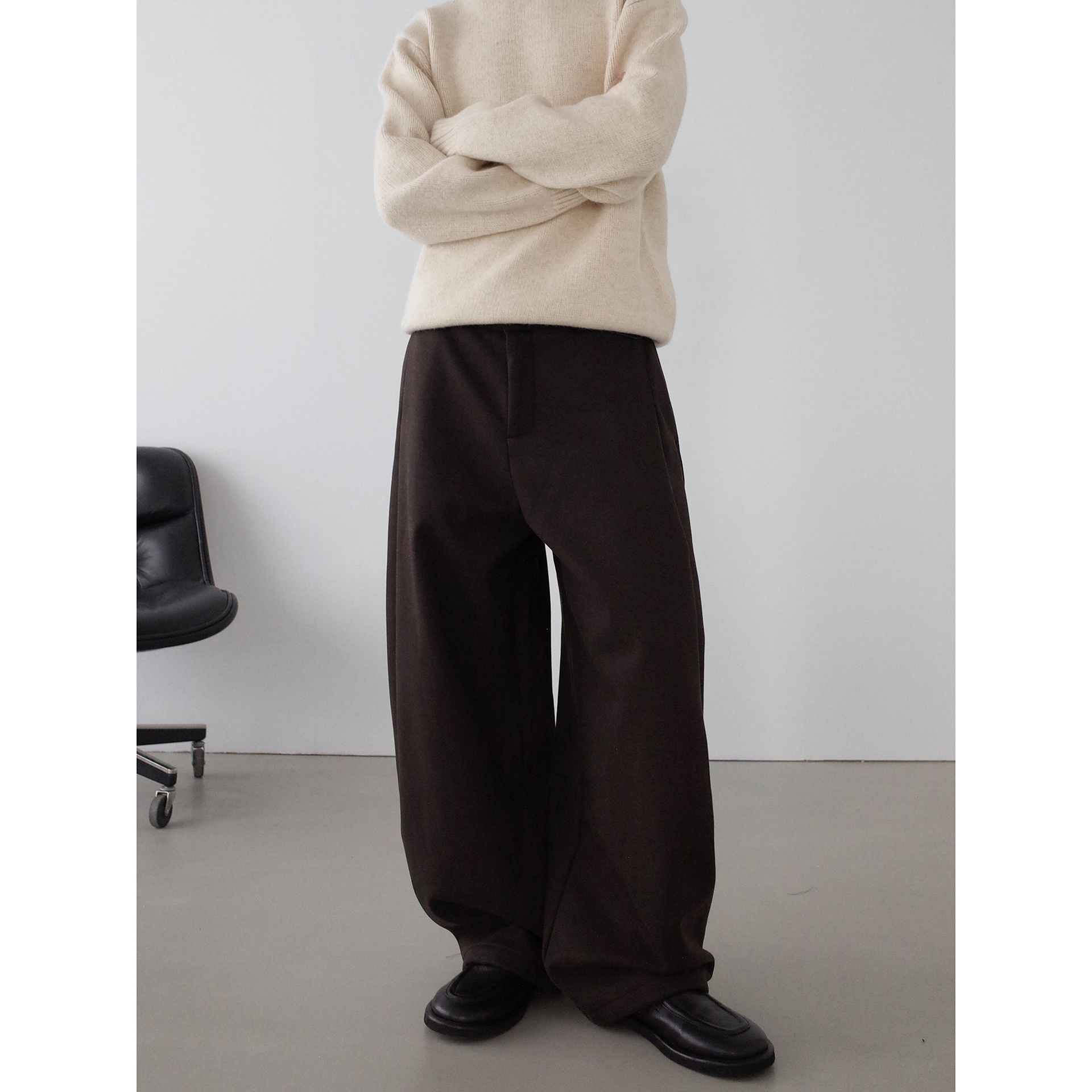 INKNOTS莱赛尔弯刀加绒慵懒卫裤