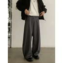 INKNOTS复古慵懒高级感弯刀西裤男女宽松直筒潮牌休闲阔腿香蕉裤