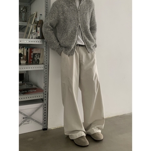 男女潮牌直筒阔腿休闲裤 裤 复古廓形宽松弧线弯刀工装 INKNOTS美式