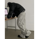 INKNOTS美式复古水洗做旧廓形工装裤男女宽松直筒休闲Vintage裤子