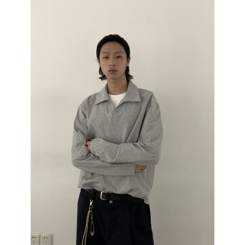 INKNOTS翻领假两件卫衣POLO衫