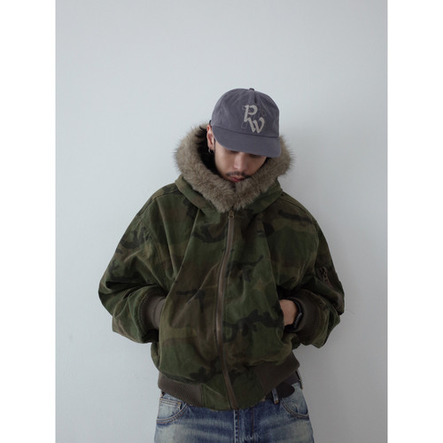 INKNOTS羊羔毛绒迷彩服连帽外套