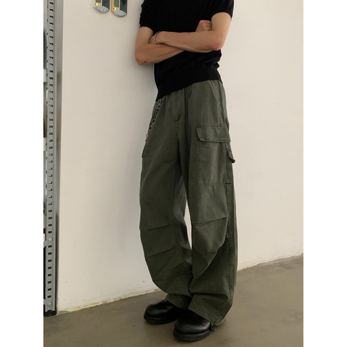 INKNOTS做旧阔腿baggy工装裤