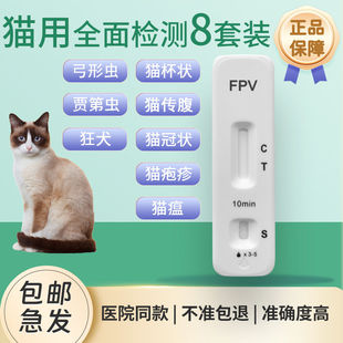 猫瘟测试卡猫冠状病毒试纸弓形虫狂犬检测猫咪病毒测试纸检测卡