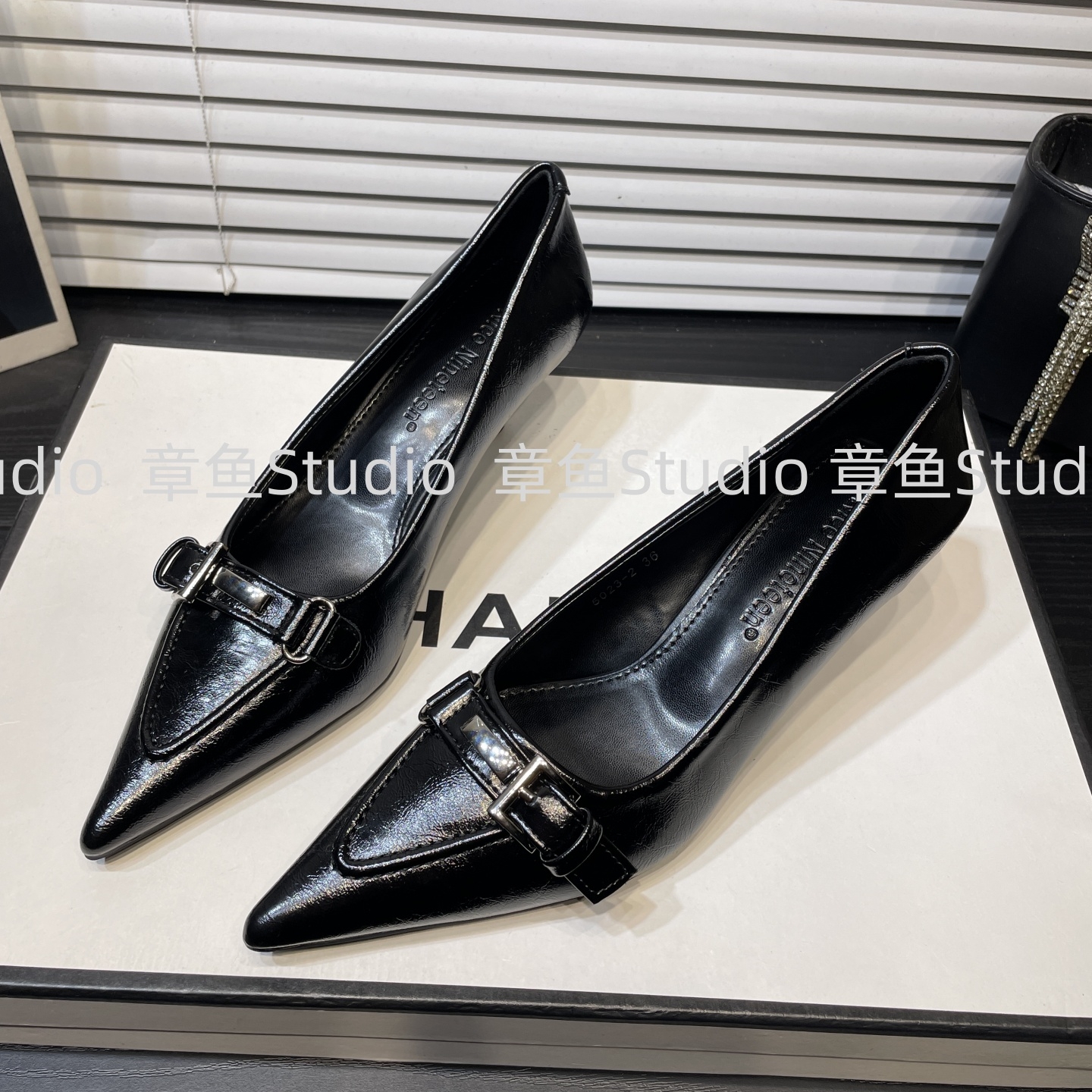 气质职业通勤高跟鞋舒适小皮鞋