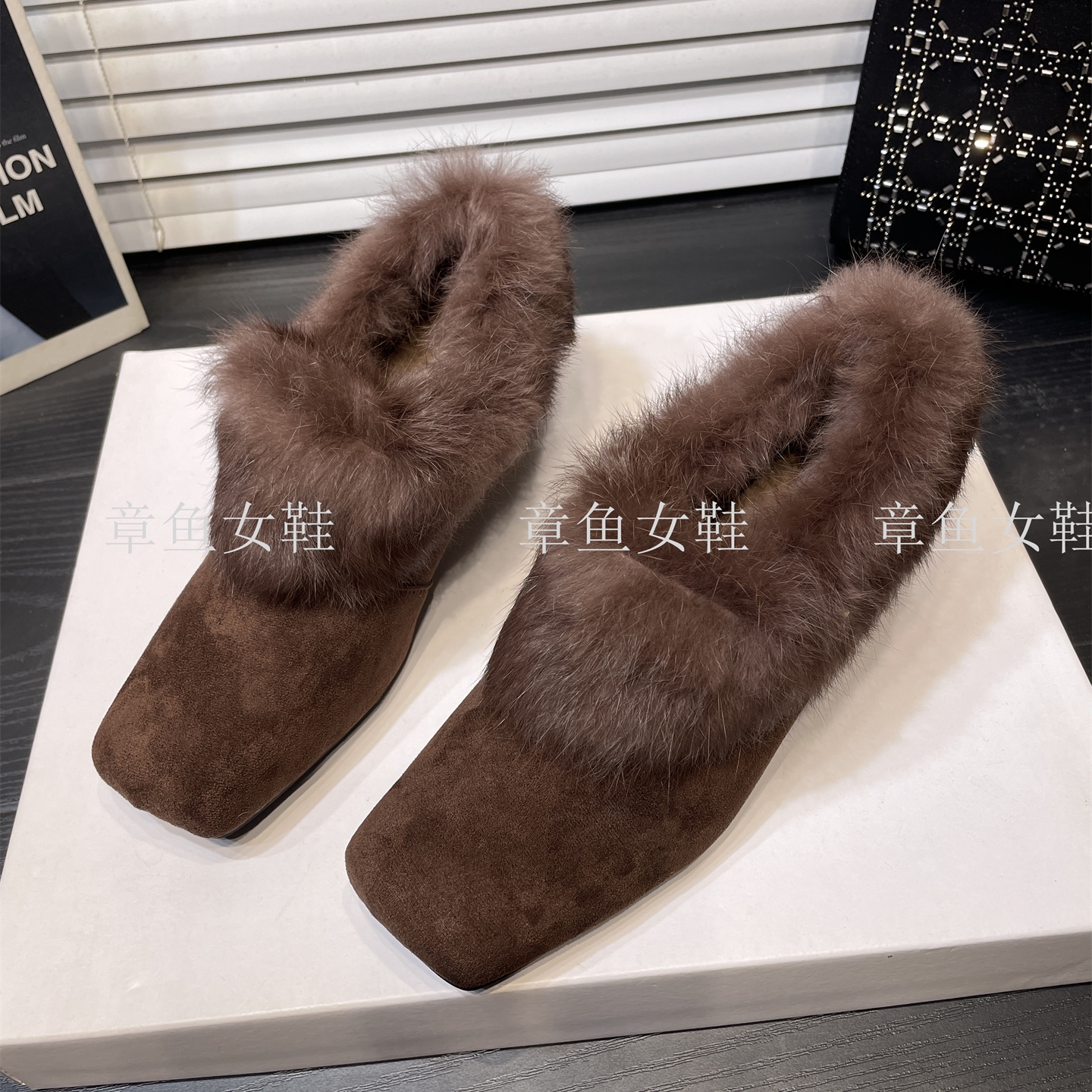 内增高加绒棉鞋秋冬毛绒深口单鞋