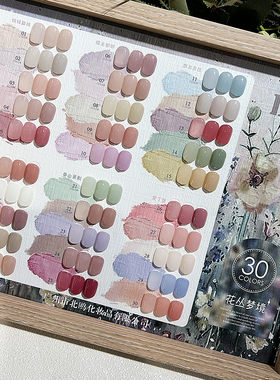 bo北欧30色花丛梦境冰透甲油胶美甲店新款网红裸色果冻透色彩透胶