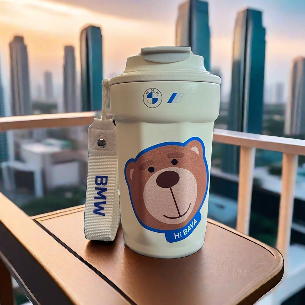 豪礼八角车标咖啡水杯316不绣钢