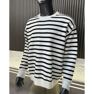 秋冬经典 条纹百搭圆领针织打底毛衣潮 品质订单男女同款 CF&CLO