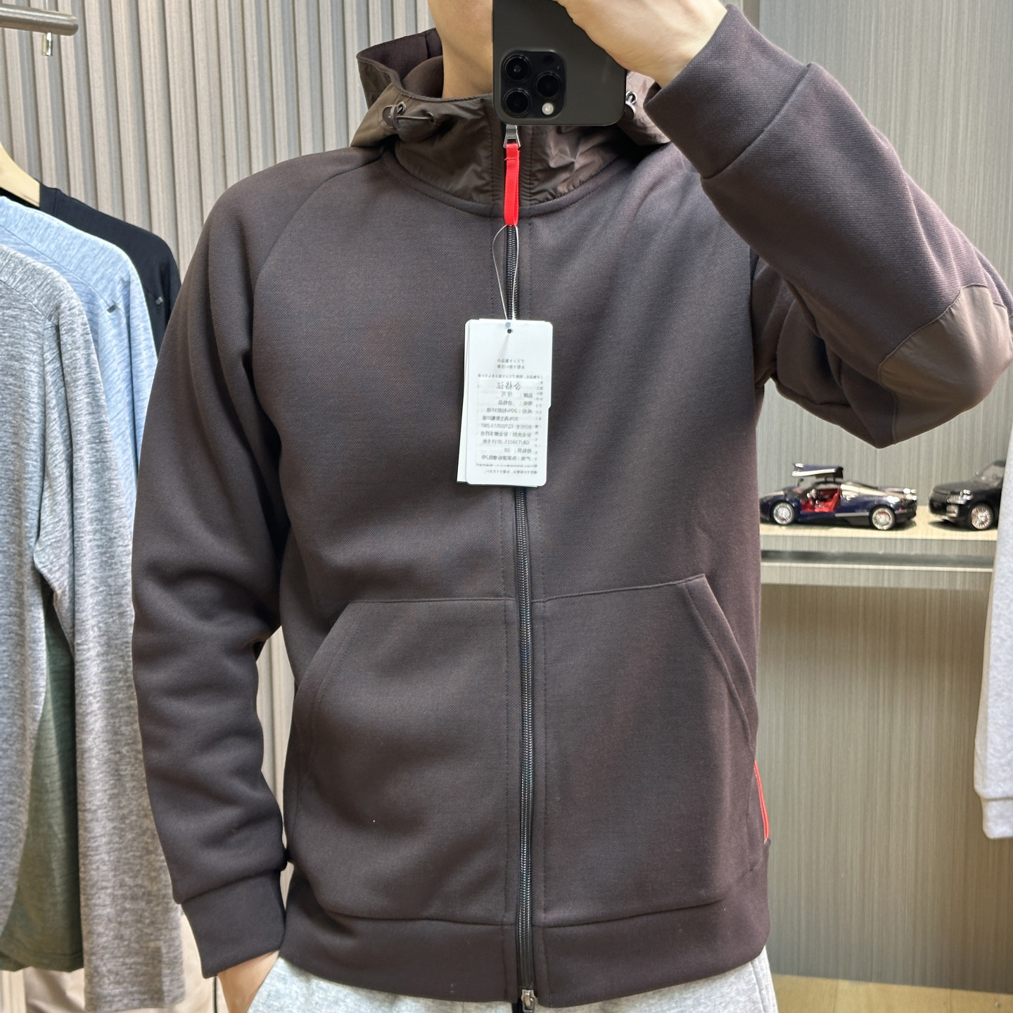 早春运动空气层连帽开衫卫衣外套