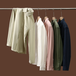 CF&CLO穿搭神器 潮 通勤简约微阔重磅水洗斜纹男秋冬口袋休闲衬衫