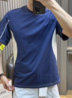 高订AIRBOX 轻盈速干透气吸汗舒适夏拼接情侣户外运动休闲短袖T恤