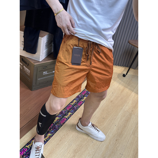 凉感透气四分短裤 情侣款 潮 轻薄金属尼龙光泽感高端夏季 夏日清爽