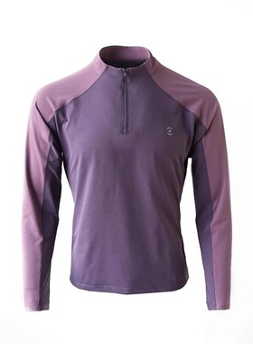 @AIRBOX凉感颗粒！春夏男女款户外运动健身快干半拉链长袖打底T恤