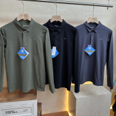 打底polo衫 长袖 无痕压胶速干透气导湿运动休闲男士 日系轻野户外