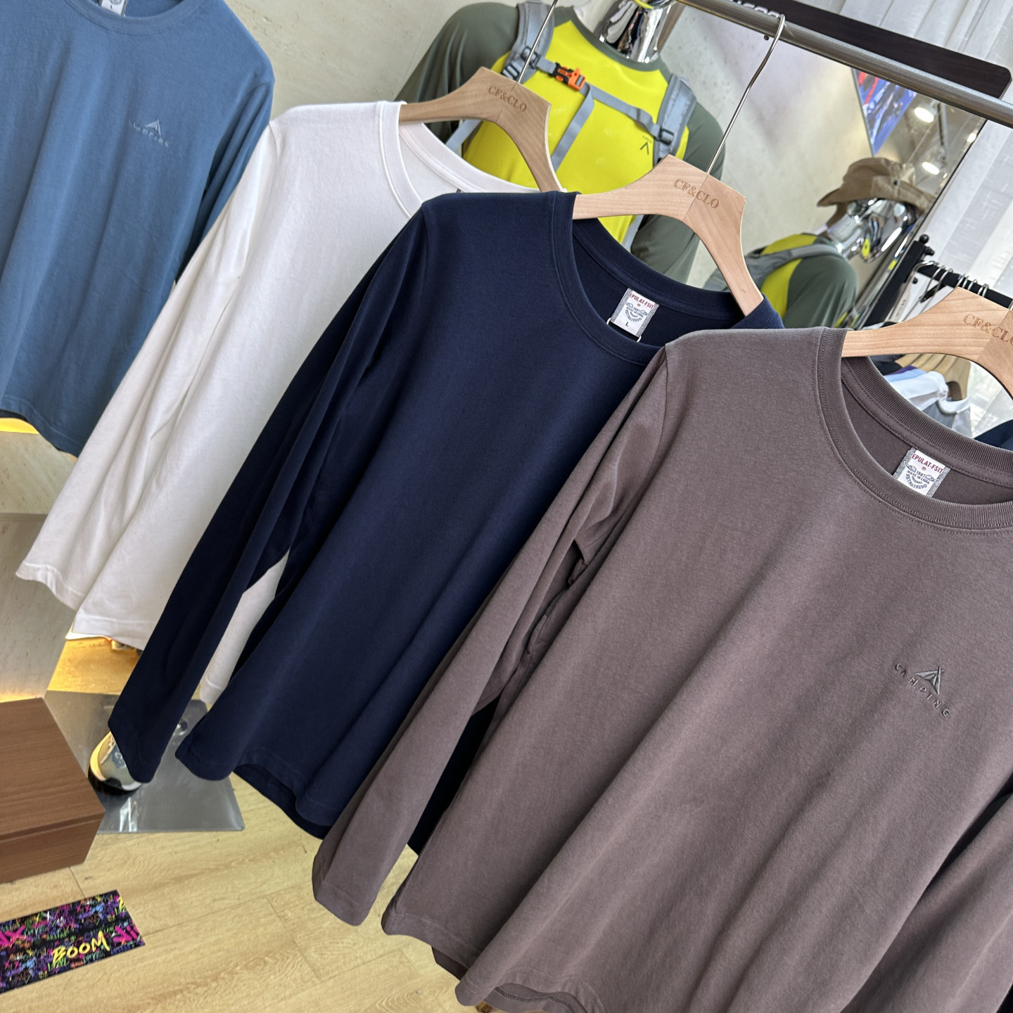 软糯亲肤全棉水洗磨毛面料！秋冬男士圆领休闲套头长袖T恤打底衫