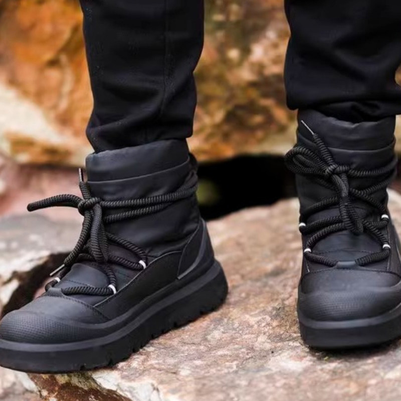 品质限定户外牛货冬季情侣款登山徒步加绒加厚保暖东北棉鞋马丁靴
