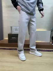 High-Quality, Light Luxury, Wool-Blend, Thick Autumn and Winter Men's Simple Solid Color Versatile Straight-Leg Casual Trousers