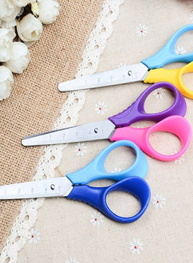 新款美工剪刀 儿童专用圆头 幼儿园美术折纸剪子 防扎安全剪刀
