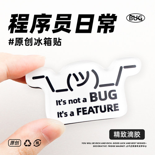 不正常青年原创程序员冰箱贴创意幽默装饰码农IT礼物bug搞怪周边