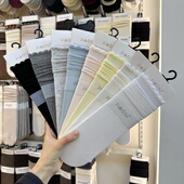 JIAOSE30448袜子女春夏薄款 5双 包邮 花边棉袜网眼中筒袜ins堆堆袜