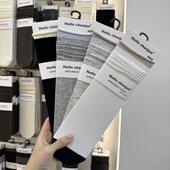 5双 包邮 超骏chaijun7725堆堆袜子撞色女中筒袜春夏潮韩系卷边