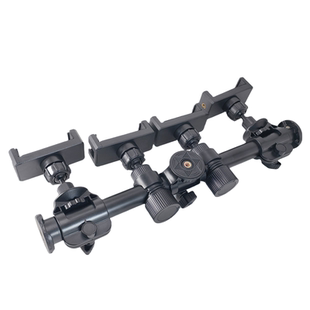 手机直播支架横杆四机位手机夹三脚架通用多机位并排主播配件稳定