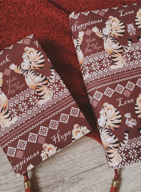 【绝版余A5 A6 Weeks书衣】虎宝十二生肖红色手帐本中国风日记