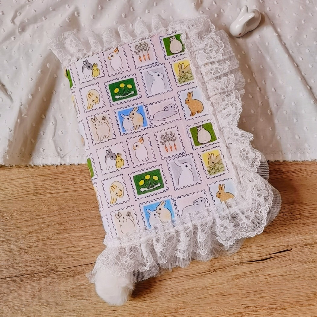 可爱兔叽粉色蕾丝a5a6余白手帐本