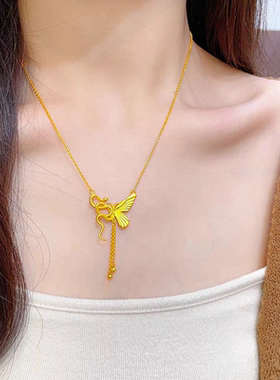 蛇年新款中式生肖蛇锁骨链