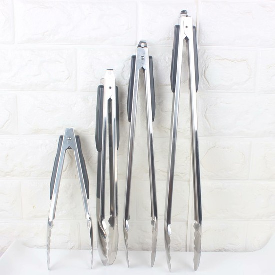 户外烧烤夹不锈钢食品牛排烤肉夹子家用厨房露营野炊野餐工具用品